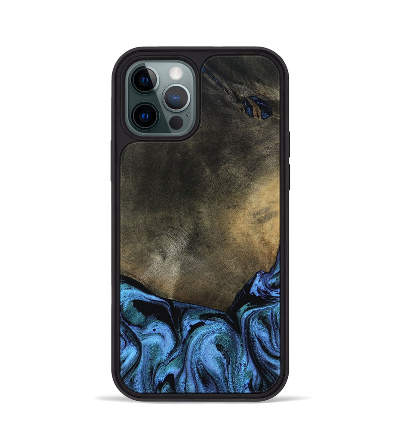 iPhone 12 Pro Wood Phone Case - Gunner (Blue, 799427)