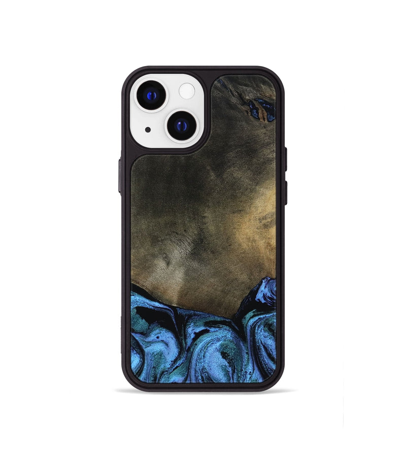 iPhone 13 mini Wood Phone Case - Gunner (Blue, 799427)