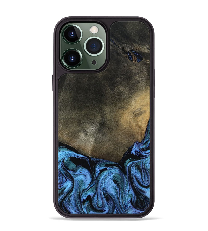 iPhone 13 Pro Max Wood Phone Case - Gunner (Blue, 799427)