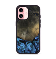 iPhone 16 Wood Phone Case - Gunner (Blue, 799427)