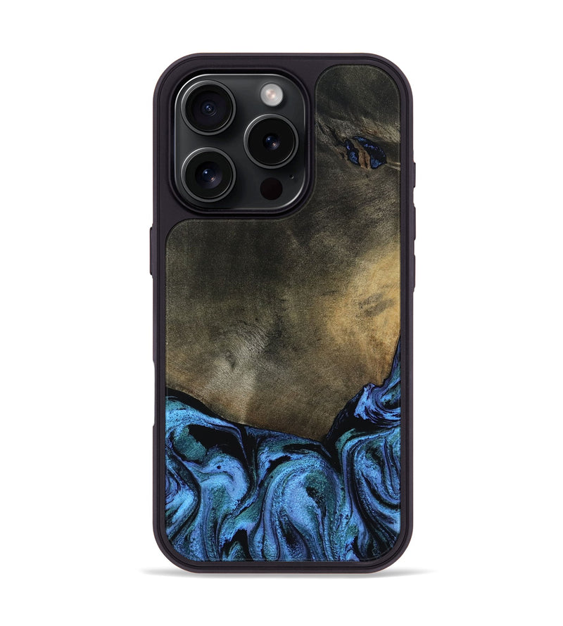 iPhone 16 Pro Wood Phone Case - Gunner (Blue, 799427)