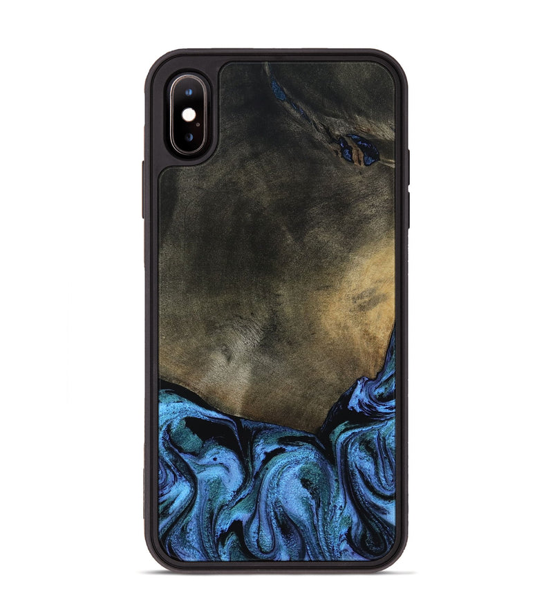iPhone Xs Max Wood Phone Case - Gunner (Blue, 799427)