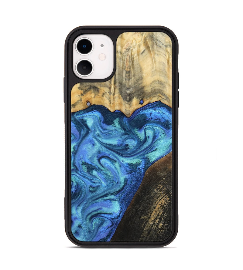 iPhone 11 Wood Phone Case - Brenton (Blue, 799428)