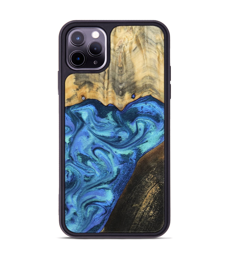 iPhone 11 Pro Max Wood Phone Case - Brenton (Blue, 799428)