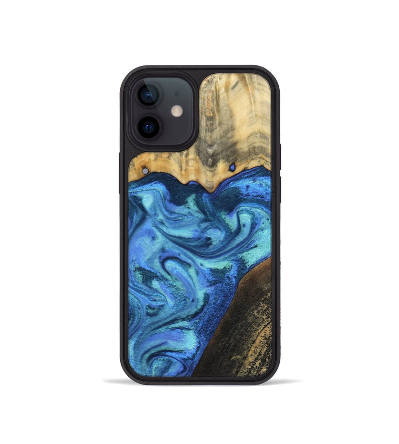 iPhone 12 mini Wood Phone Case - Brenton (Blue, 799428)