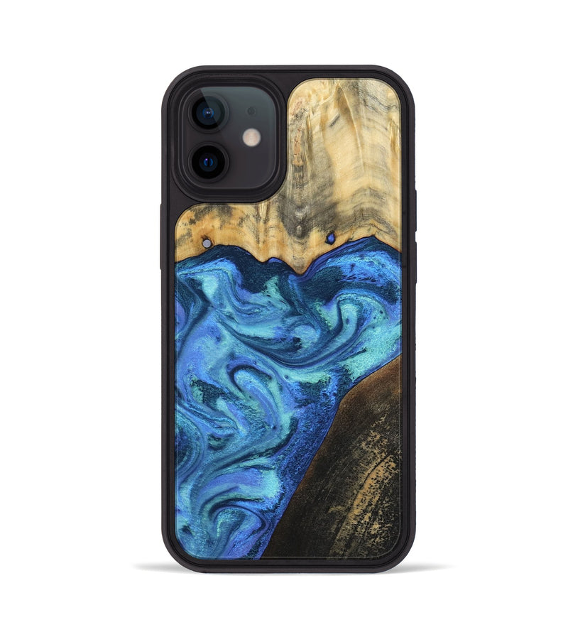 iPhone 12 Wood Phone Case - Brenton (Blue, 799428)