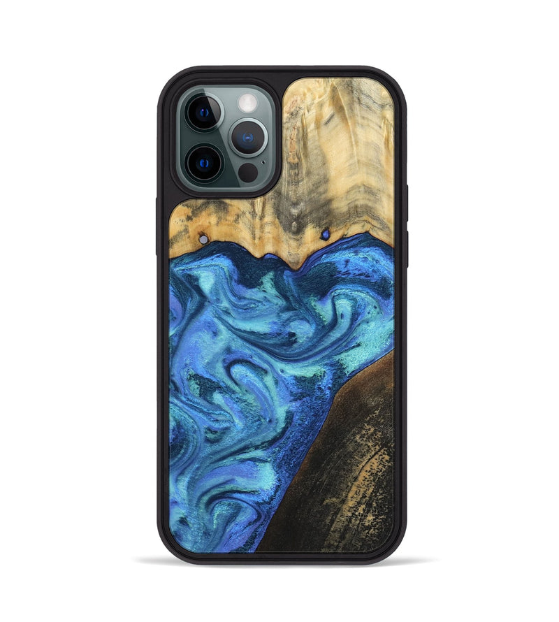 iPhone 12 Pro Wood Phone Case - Brenton (Blue, 799428)