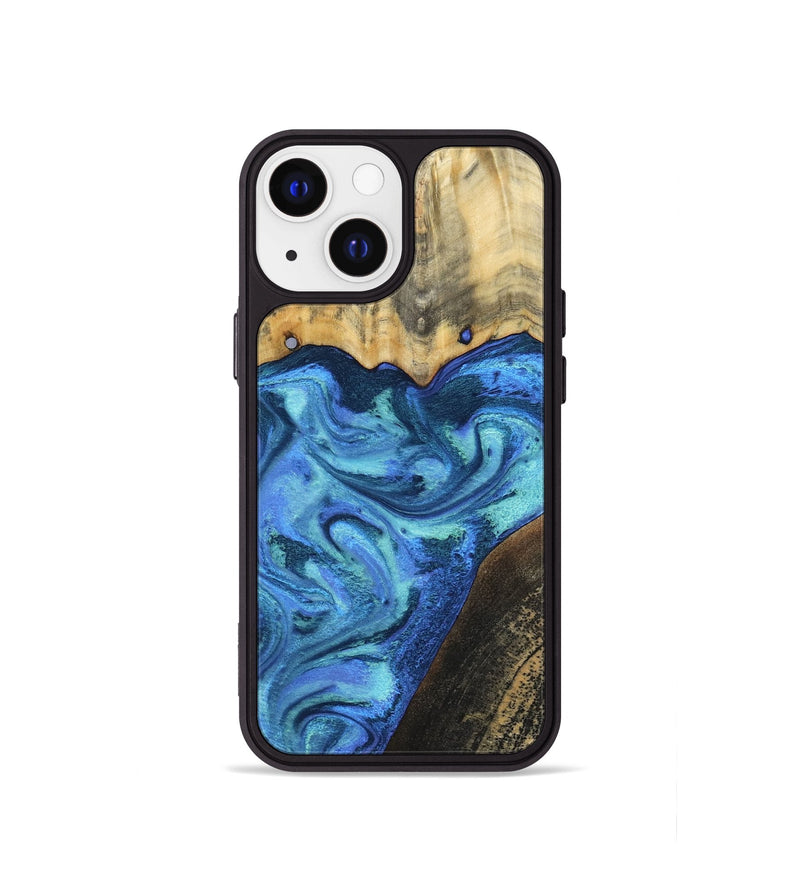 iPhone 13 mini Wood Phone Case - Brenton (Blue, 799428)