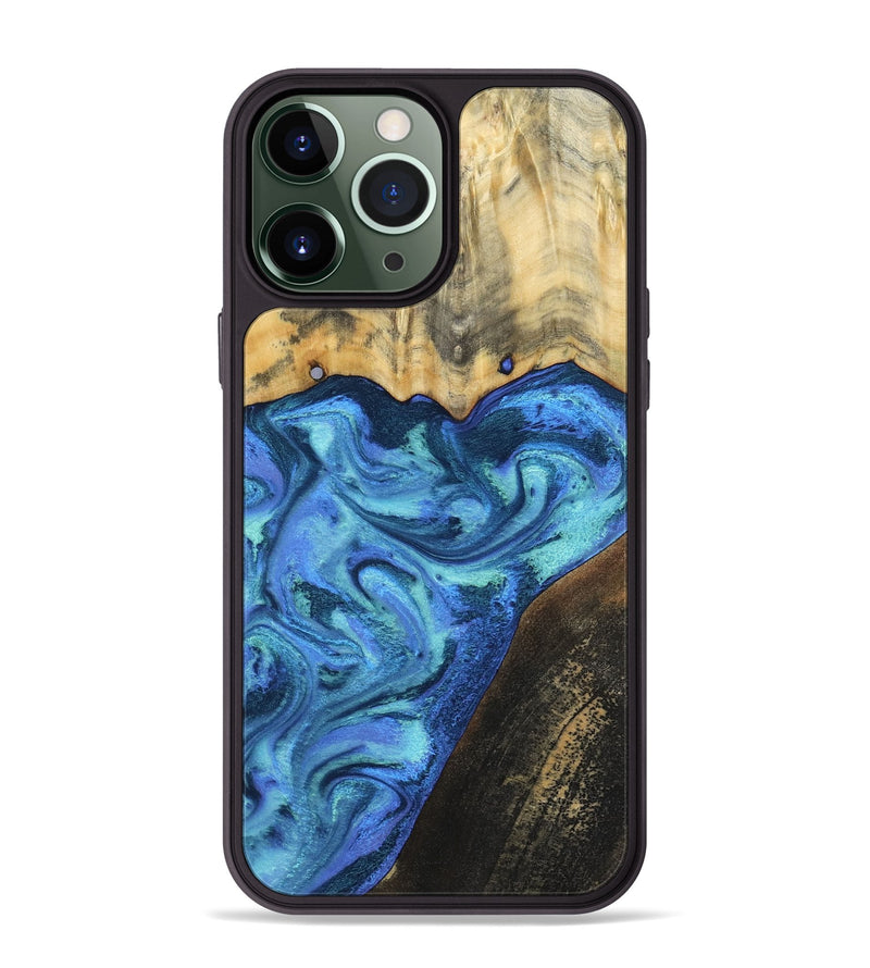 iPhone 13 Pro Max Wood Phone Case - Brenton (Blue, 799428)