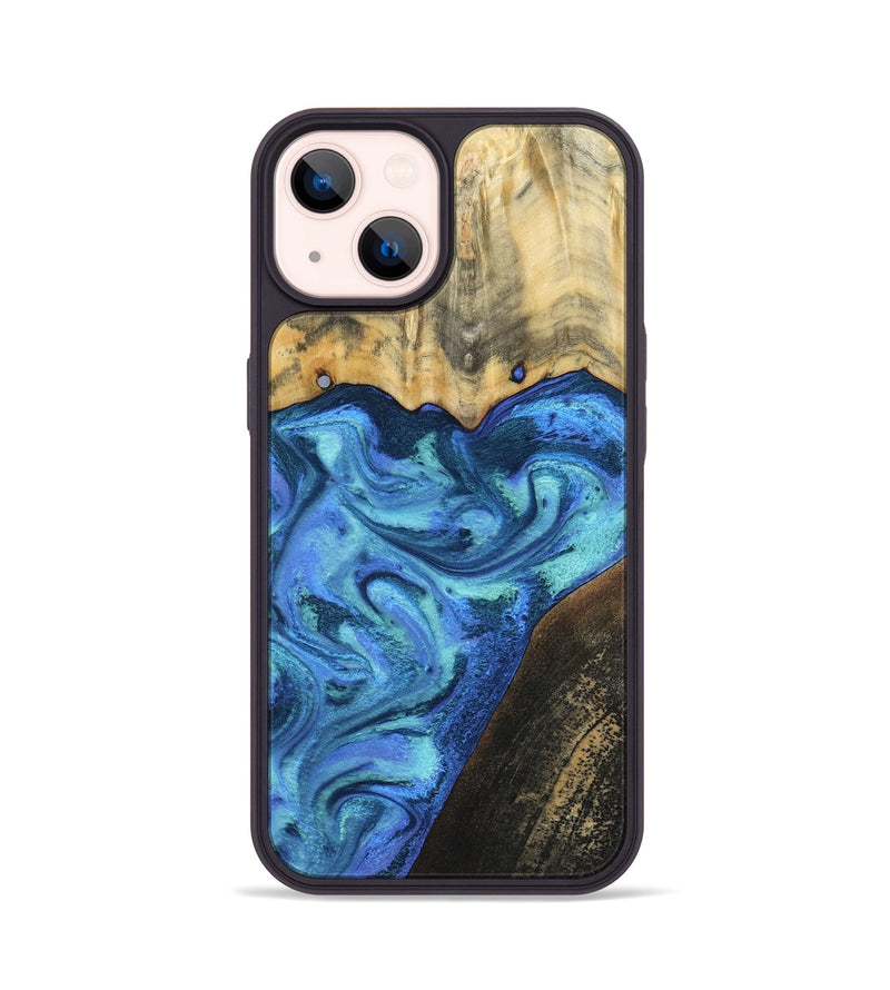 iPhone 14 Wood Phone Case - Brenton (Blue, 799428)