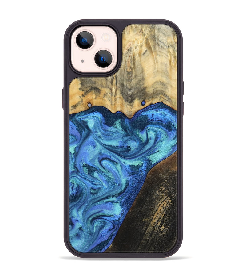 iPhone 14 Plus Wood Phone Case - Brenton (Blue, 799428)