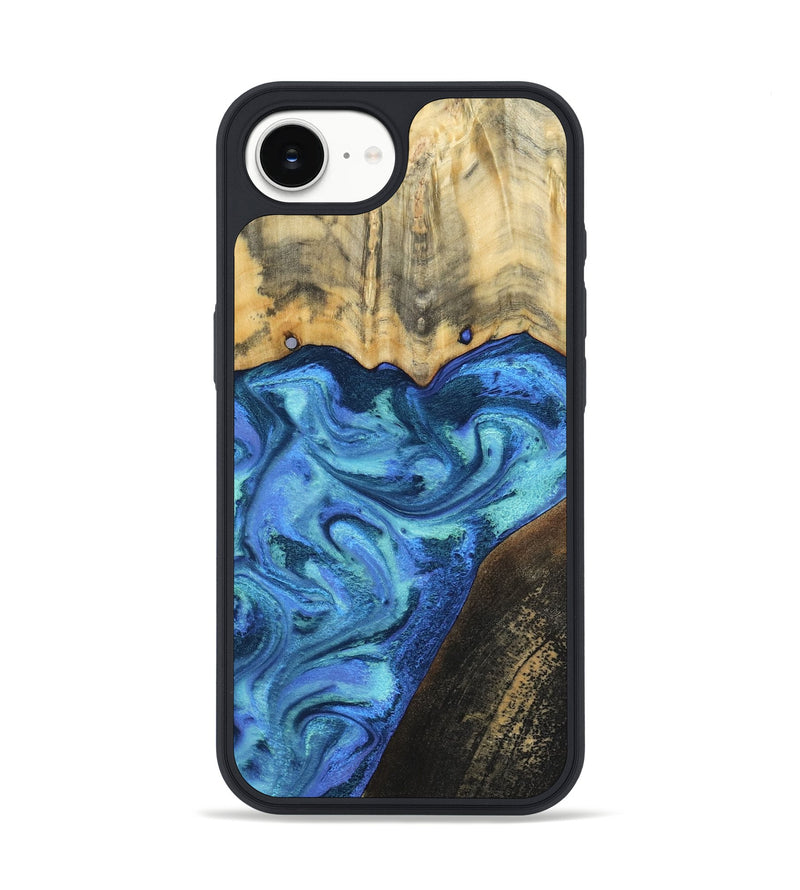iPhone 16e Wood Phone Case - Brenton (Blue, 799428)