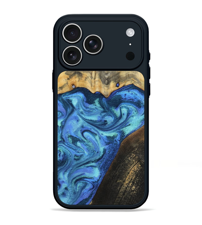 iPhone 17 Pro Max Wood Phone Case - Brenton (Blue, 799428)