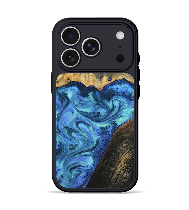 iPhone 17 Pro Wood Phone Case - Brenton (Blue, 799428)