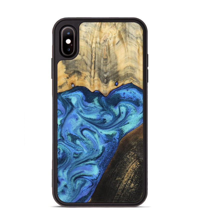 iPhone Xs Max Wood Phone Case - Brenton (Blue, 799428)