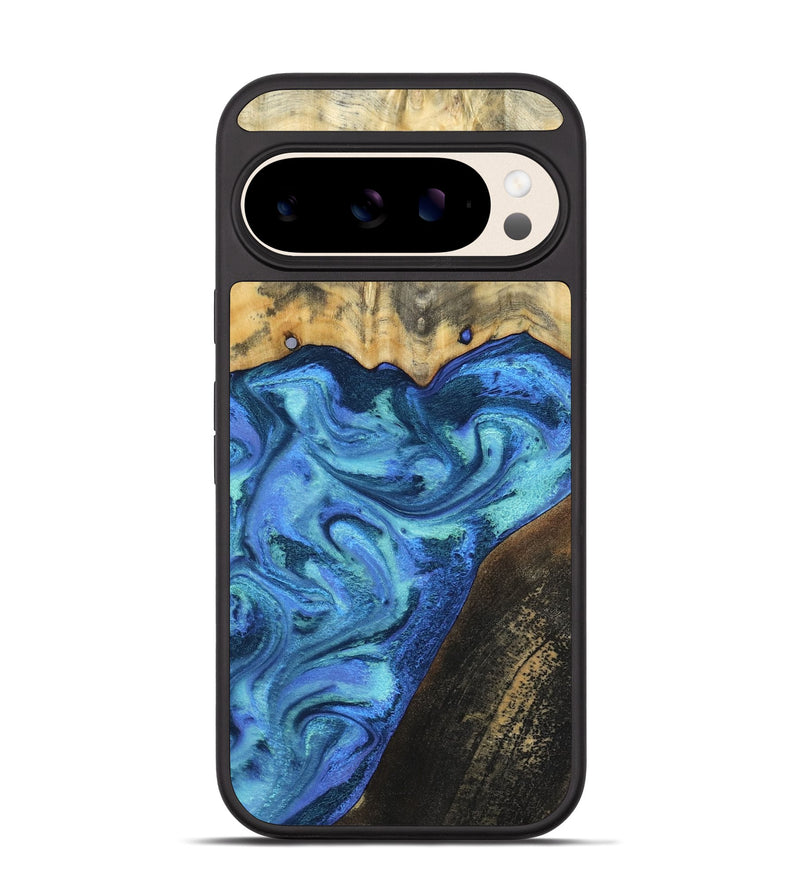 Pixel 10 Wood Phone Case - Brenton (Blue, 799428)