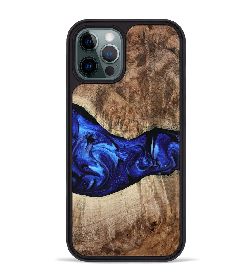 iPhone 12 Pro Max Wood Phone Case - Ada (Blue, 799429)