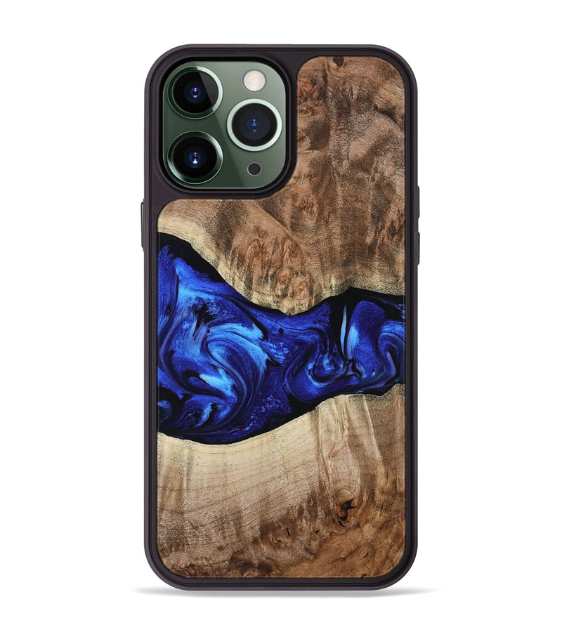 iPhone 13 Pro Max Wood Phone Case - Ada (Blue, 799429)
