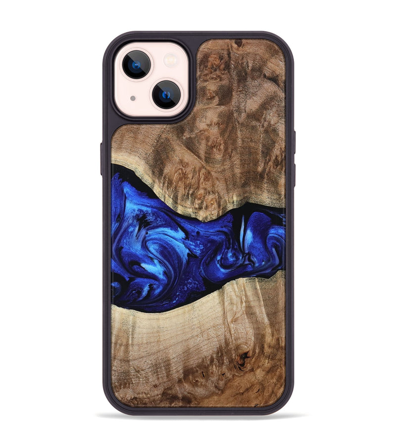 iPhone 14 Plus Wood Phone Case - Ada (Blue, 799429)