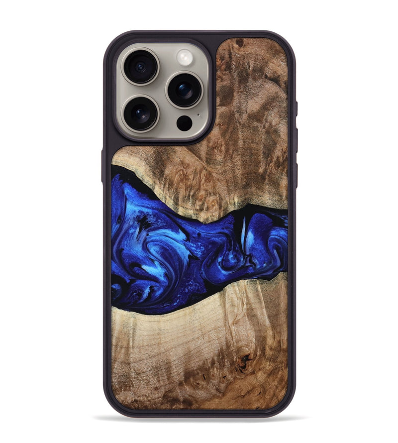 iPhone 15 Pro Max Wood Phone Case - Ada (Blue, 799429)