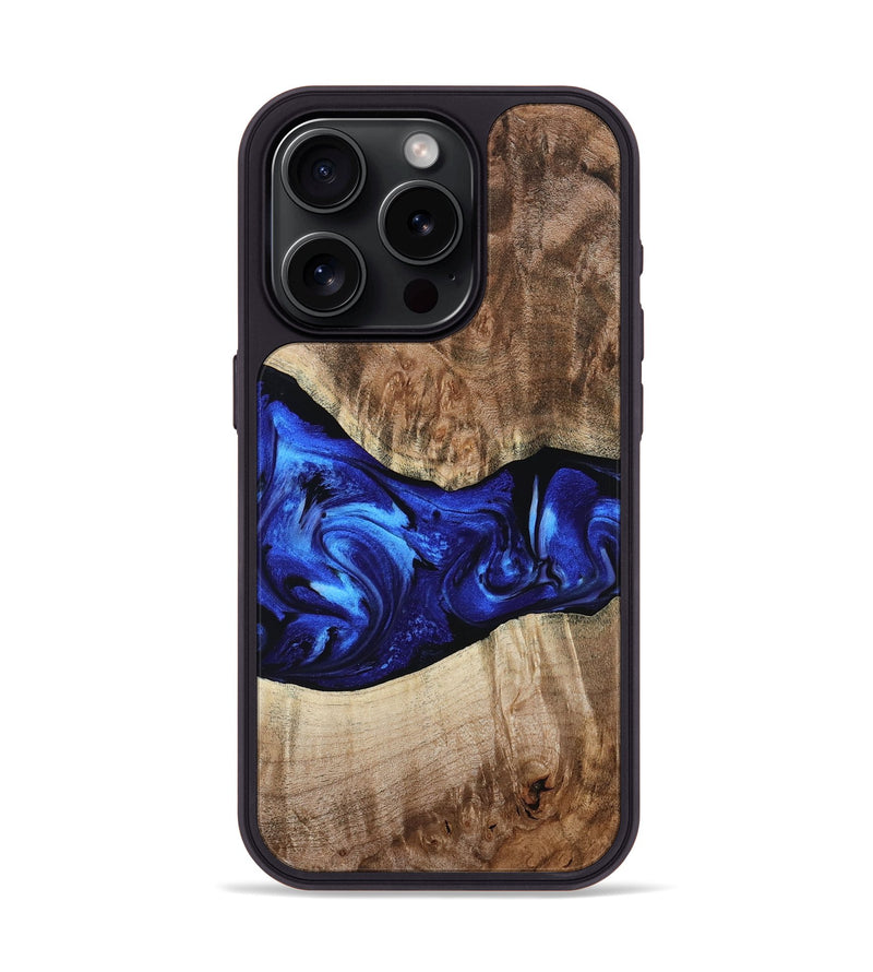 iPhone 15 Pro Wood Phone Case - Ada (Blue, 799429)