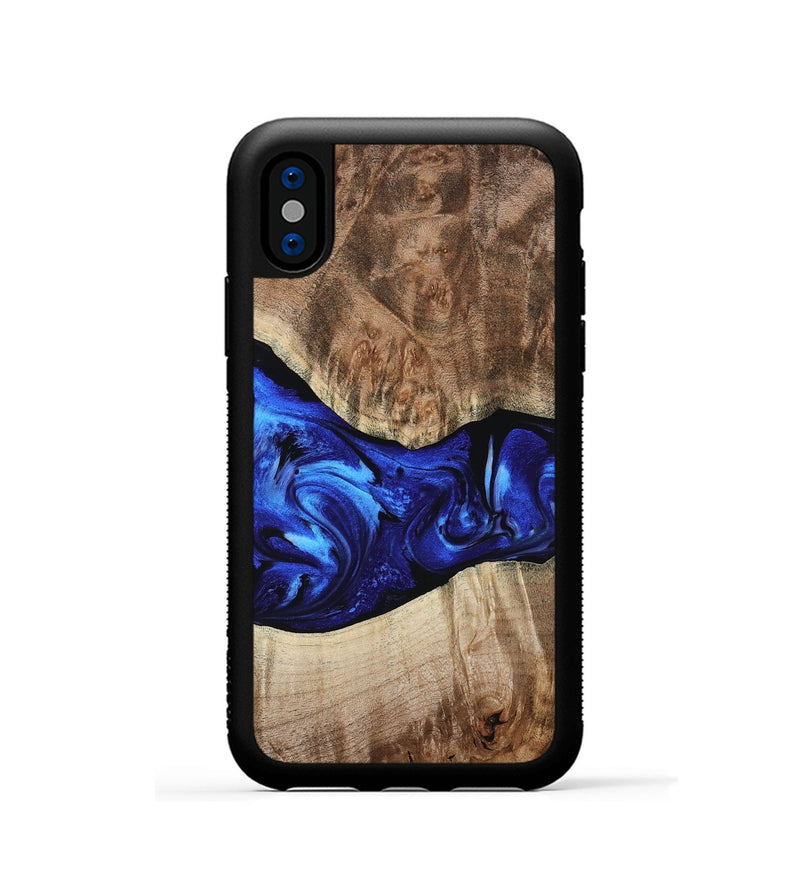 iPhone Xs Wood Phone Case - Ada (Blue, 799429)