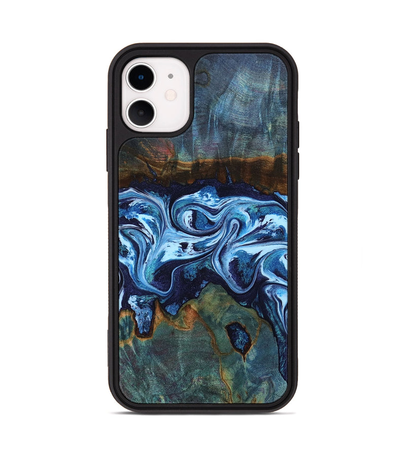 iPhone 11 Wood Phone Case - Dawna (Blue, 799431)