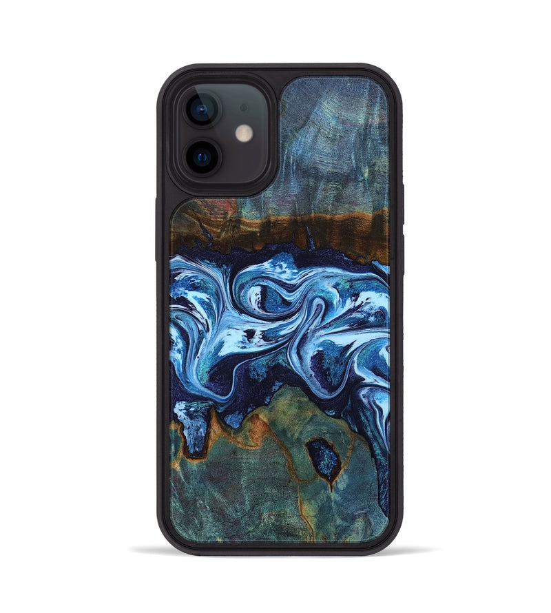 iPhone 12 Wood Phone Case - Dawna (Blue, 799431)