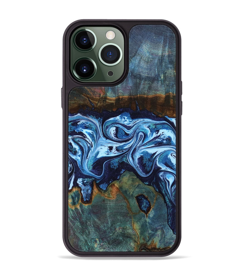 iPhone 13 Pro Max Wood Phone Case - Dawna (Blue, 799431)