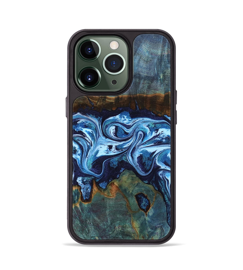 iPhone 13 Pro Wood Phone Case - Dawna (Blue, 799431)