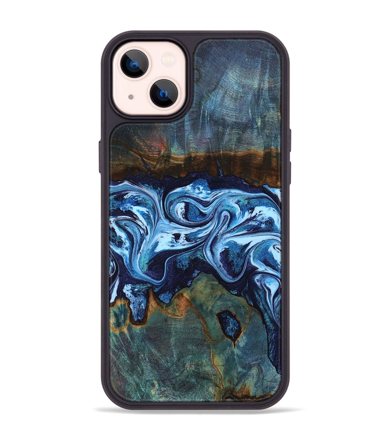 iPhone 14 Plus Wood Phone Case - Dawna (Blue, 799431)
