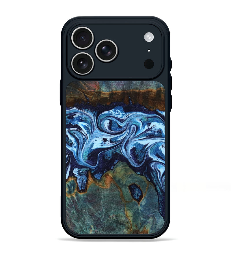 iPhone 17 Pro Max Wood Phone Case - Dawna (Blue, 799431)