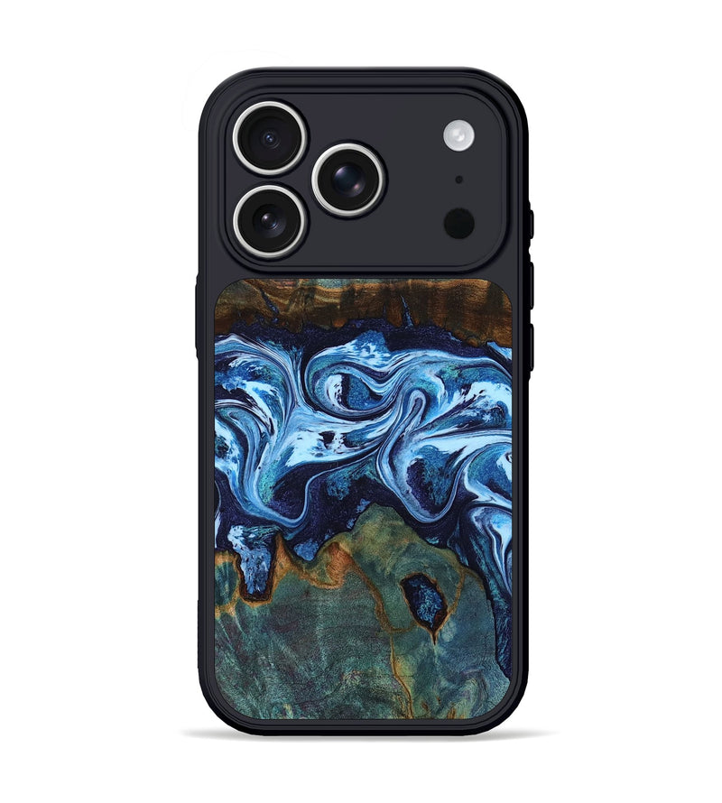 iPhone 17 Pro Wood Phone Case - Dawna (Blue, 799431)