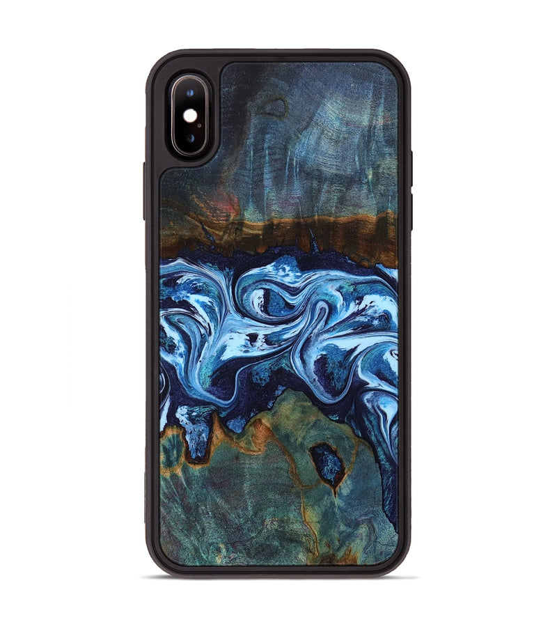 iPhone Xs Max Wood Phone Case - Dawna (Blue, 799431)