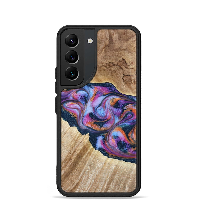 Galaxy S22 Wood Phone Case - Lina (Blue, 799432)