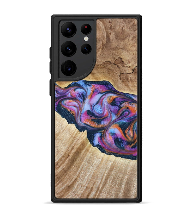 Galaxy S22 Ultra Wood Phone Case - Lina (Blue, 799432)