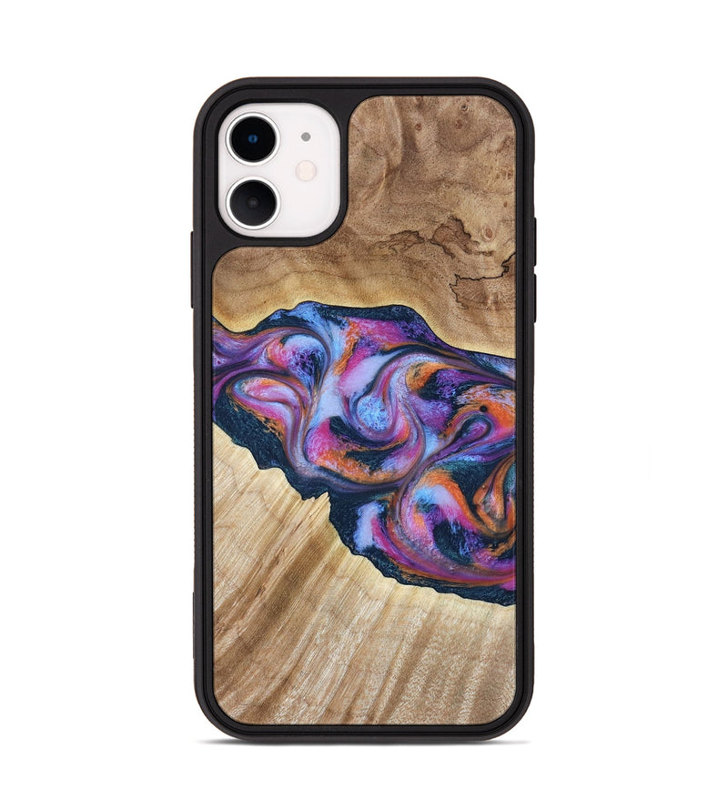 iPhone 11 Wood Phone Case - Lina (Blue, 799432)