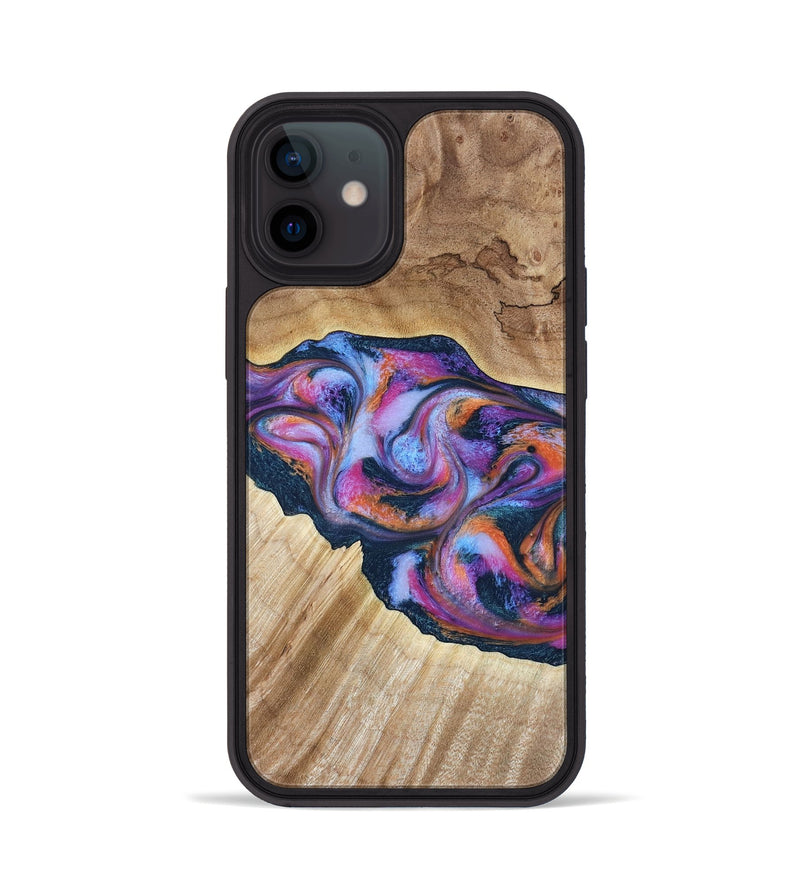 iPhone 12 Wood Phone Case - Lina (Blue, 799432)
