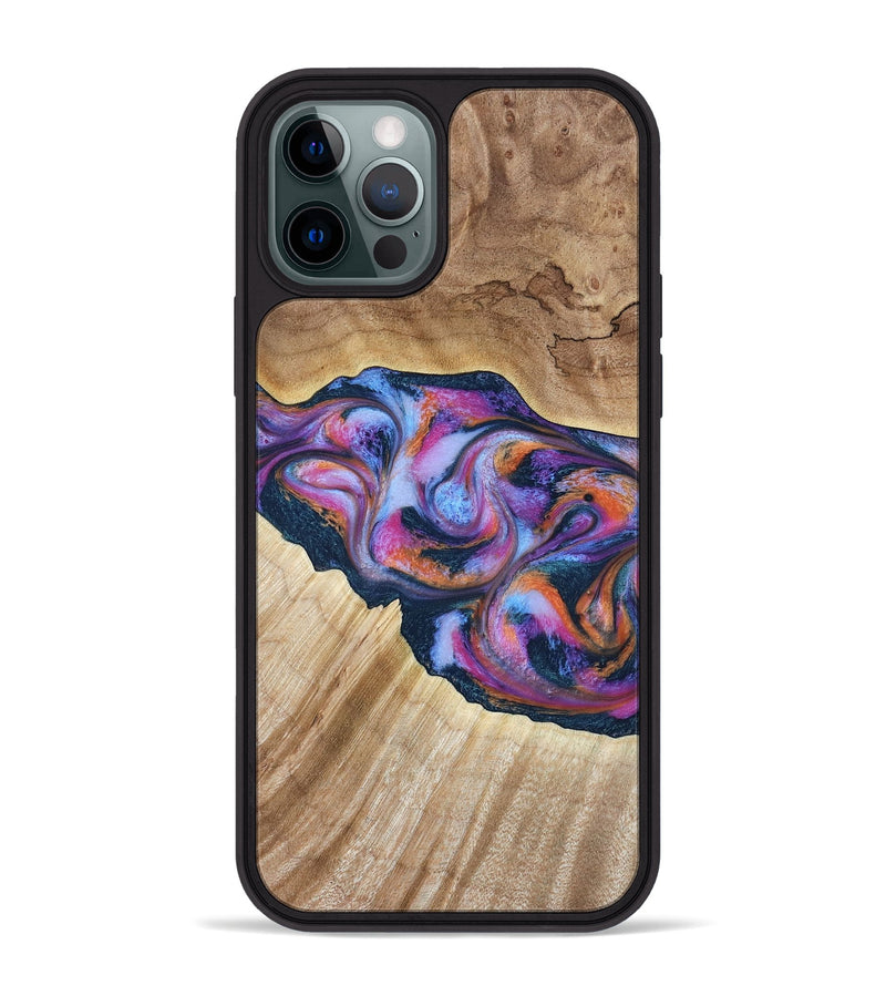 iPhone 12 Pro Max Wood Phone Case - Lina (Blue, 799432)