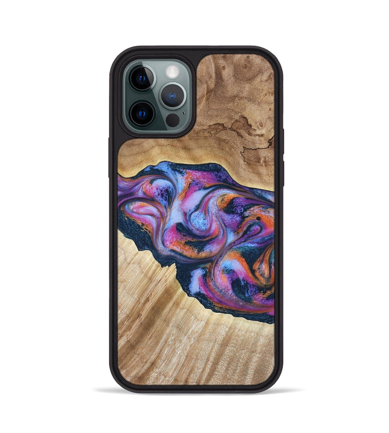 iPhone 12 Pro Wood Phone Case - Lina (Blue, 799432)