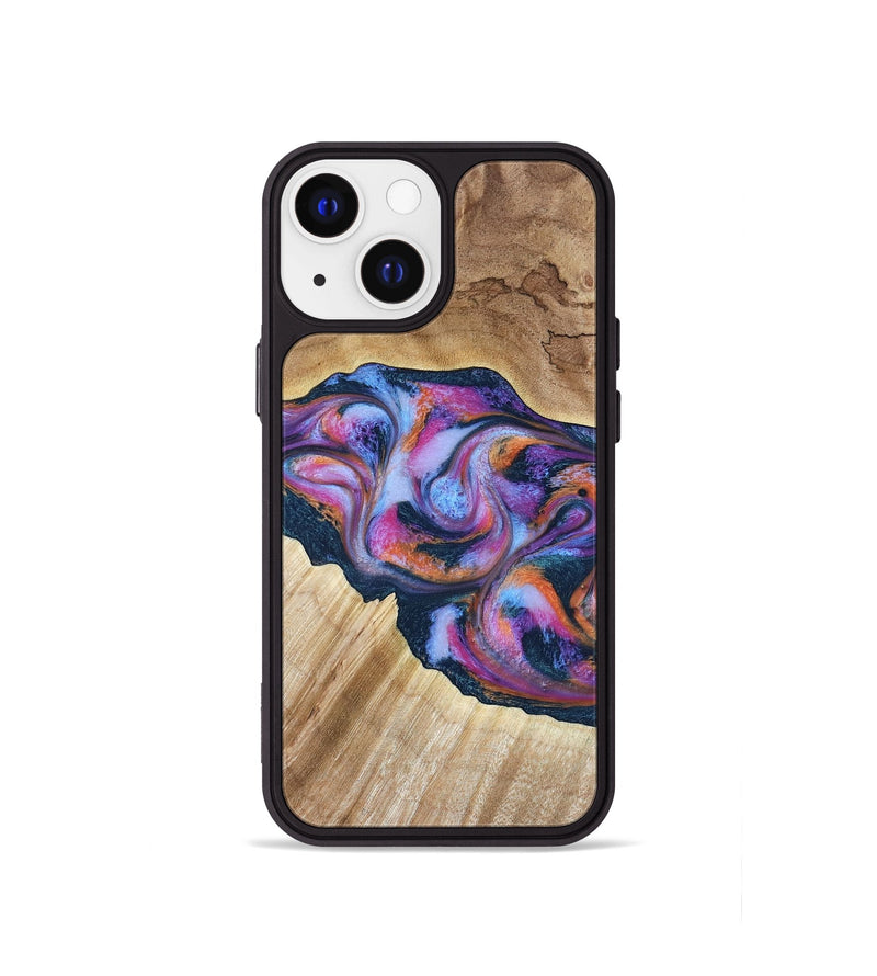 iPhone 13 mini Wood Phone Case - Lina (Blue, 799432)