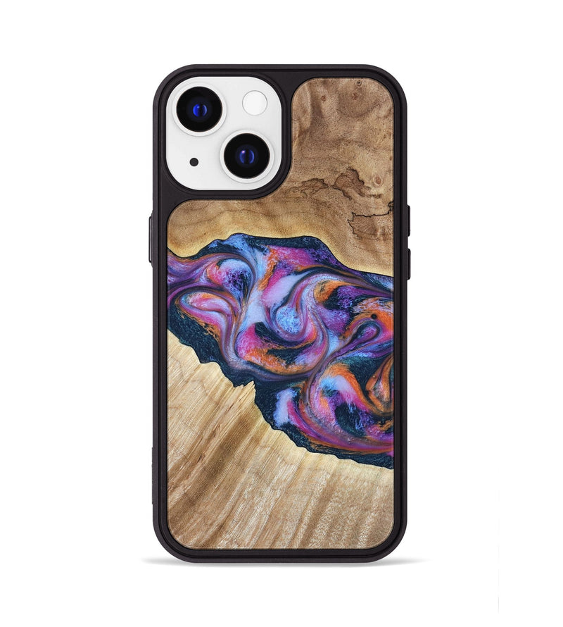 iPhone 13 Wood Phone Case - Lina (Blue, 799432)
