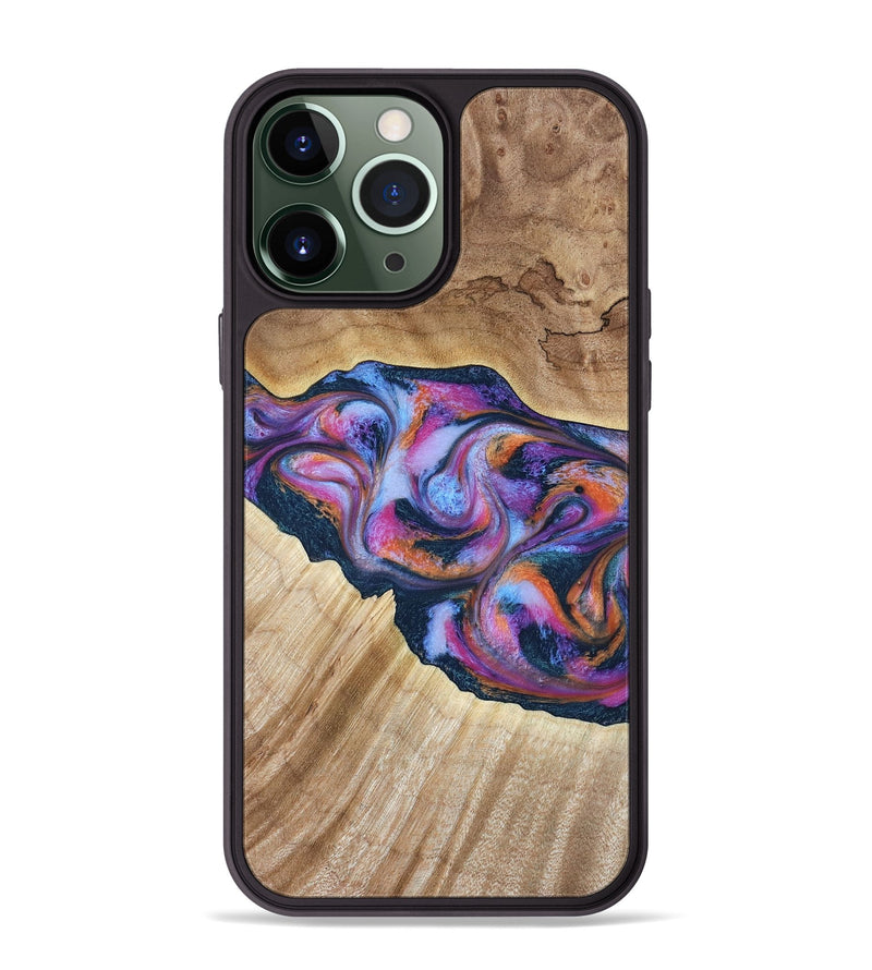 iPhone 13 Pro Max Wood Phone Case - Lina (Blue, 799432)