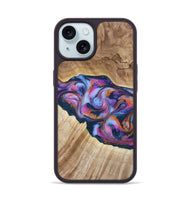 iPhone 15 Wood Phone Case - Lina (Blue, 799432)