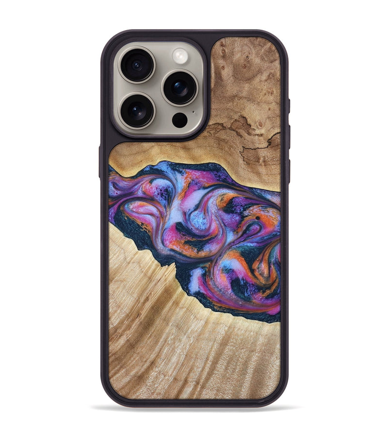 iPhone 15 Pro Max Wood Phone Case - Lina (Blue, 799432)