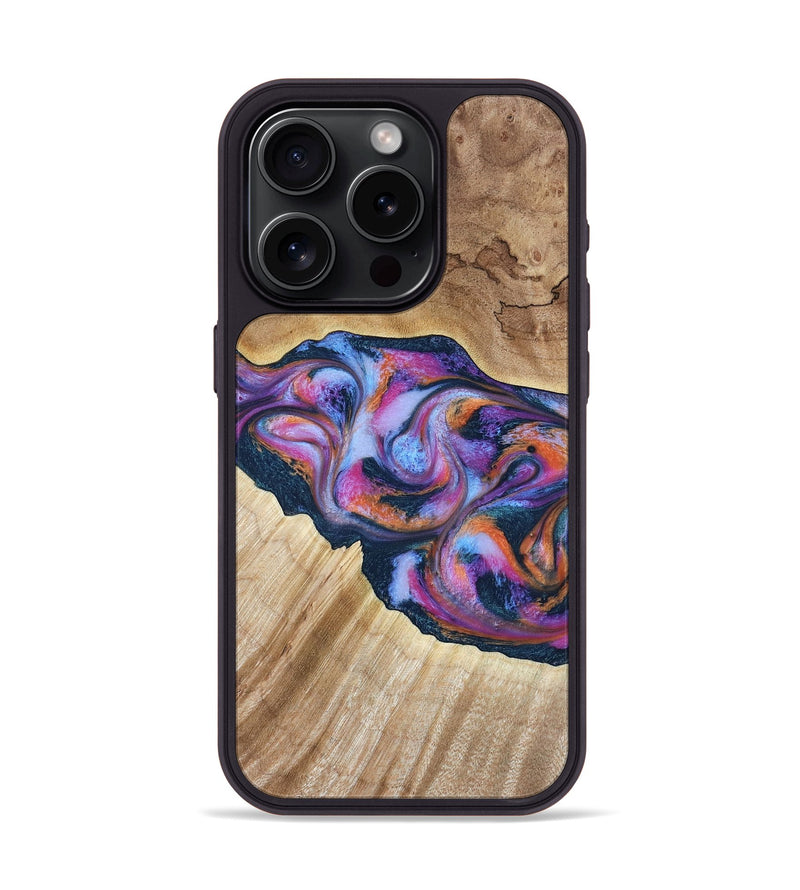iPhone 15 Pro Wood Phone Case - Lina (Blue, 799432)