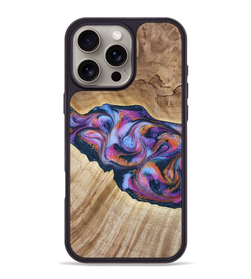 iPhone 16 Pro Max Wood Phone Case - Lina (Blue, 799432)