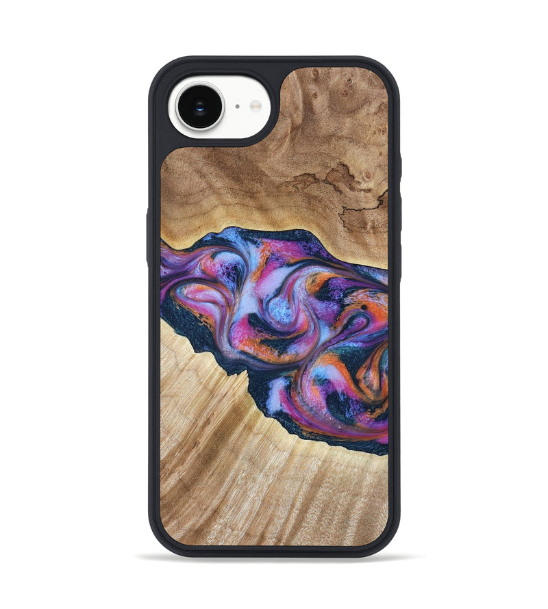 iPhone 16e Wood Phone Case - Lina (Blue, 799432)