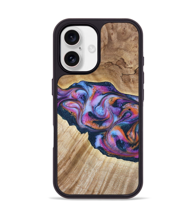 iPhone 17 Wood Phone Case - Lina (Blue, 799432)