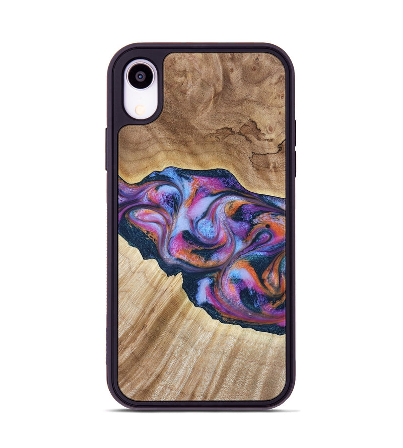 iPhone Xr Wood Phone Case - Lina (Blue, 799432)